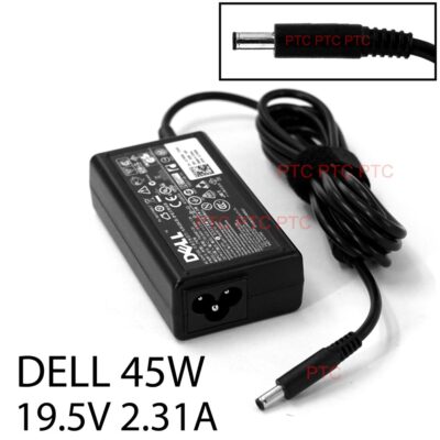 Dell 45W Charger, 19.5V 2.31A, 4.5 x 3.0 mm Connector for Inspiron 11-3147, 11-3148, 13-7348, 13-7347, 14-7437, 11-3158, 11-3168, XPS L221X, P29G