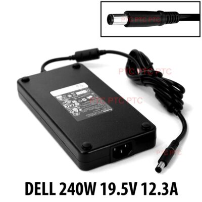 Genuine 240W AC Adapter Charger, 19.5V 12.3A, 7.4 x 5.0mm Connector, for Dell Alienware 15 /15 R2 R3 R4 / m15 R4, ADP-240AB D