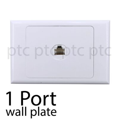 1 Port Network Data Wall Plate Socket Cat6 Cat5 Ethernet WallPlate Kit Punch Down