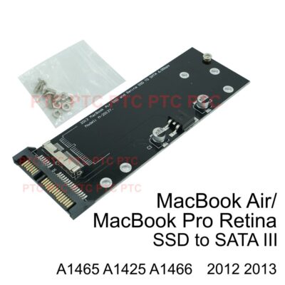 17+7 pin SSD to SATA III 22-pin Convertor for MacBook Pro A1425 A1398 2012-2013