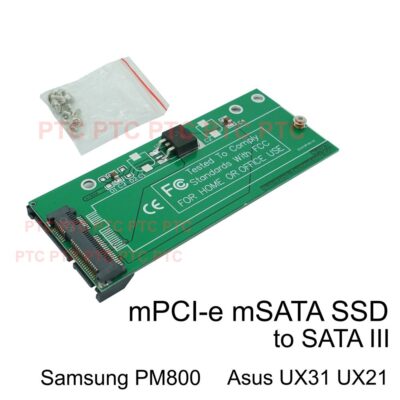 mPCI-e mSATA 8+18pin SSD to SATA III 22pin Converter Adapter for ASUS Acer Dell