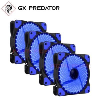 4x 120mm 15 LED PC case Fan for Gaming case CPU Heatsink Water Cooling-Red Green Blue