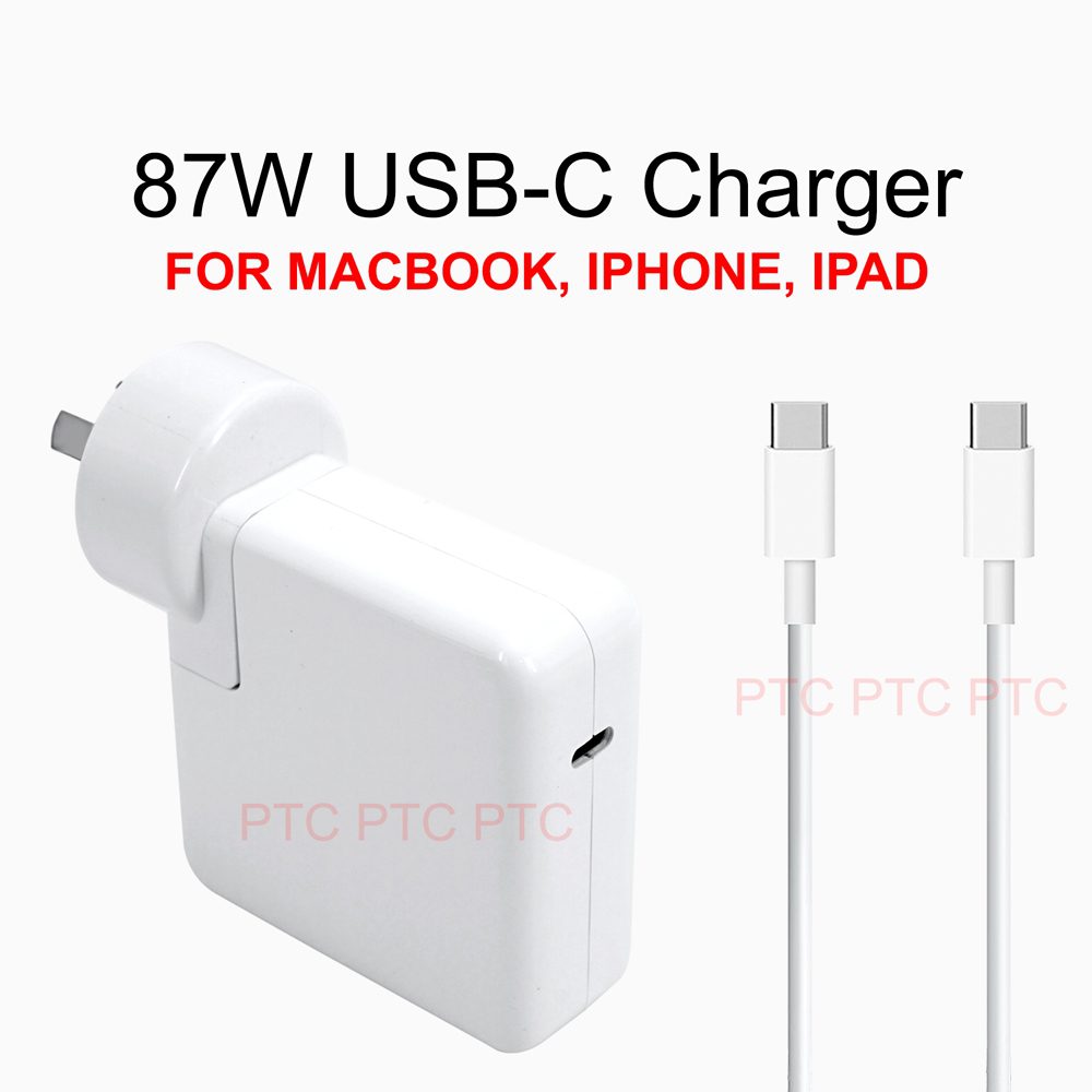 MacBook Pro Charger 87W Replacement USB-C to Type-C Ac Power Adapter Charger Compatible with MacBook Pro 15 Inch 13 Inch MacBook Air 13 Inch 2018 
