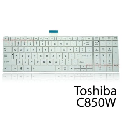 Toshiba Satellite C850 C850D L850 L850D L870- White Keyboard