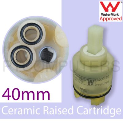 Mixer tap cartridge spares 40mm Ceramic Cartridge, Raised bottom, inner control Tap Faucet Valve, for Kitchen bath,  sink/shower/basin,  Watermark