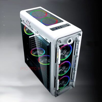 White Gaming Tower Case GX Optical ATX/mATX/ITX Computer PC Case 4x RBG fan 650w