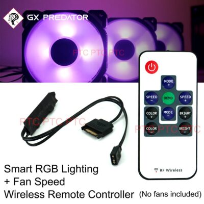 GX Predator RGB Case Fan controller RGB Lighting & Fan Speed Wireless Controller