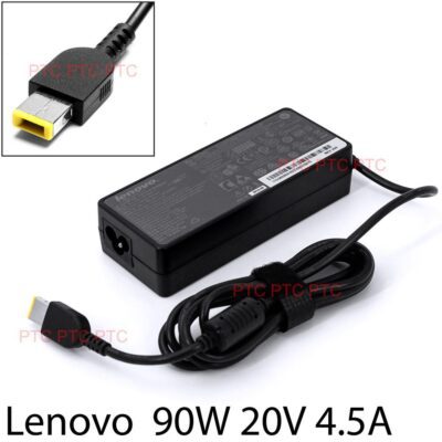 Genuine 90W Laptop Charger, 20V 4.5A Yellow square connector for Lenovo Yoga 2 3 11 13 Series, Thinkpad X1 Carbon ThinkPad T440 T440P T440S T540P
