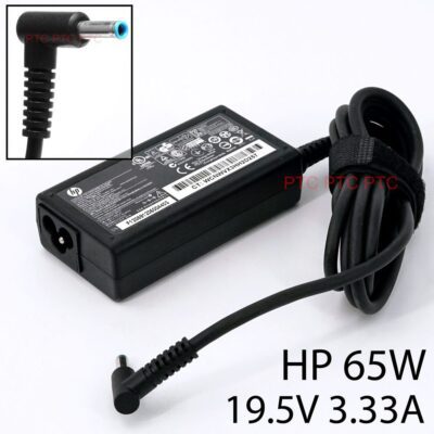 Genuine 65w Laptop Charger for HP Pavilion 15 HP Chromebook 14 HP Elitebook 710412-001 709985-002 PA-1650-32HE, 19.5V 3.33A, 4.5*3.0mm blue pin