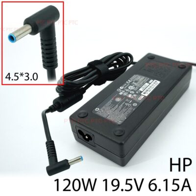 Genuine 120W Charger Power Adaptopr, 19.5V6.15A 4.5x3.0mm for HP 710415-001 709984-001 709984-003, HP ENVY 677762-003 HSTNN-DA25 ADP-120MH B
