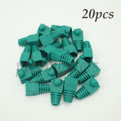 20x Soft Plastic Cat6 Cat 5e Cat5 Ethernet RJ45 Cable Connector Boots Plug Cover-green