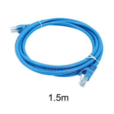 1.5m Cat6 RJ45 UTP Ethernet Network Cable, Lan Data Patch lead, 23AWG 1000Mbps-Blue, for Network switch, Server panel, Modem Router, PC Laptop