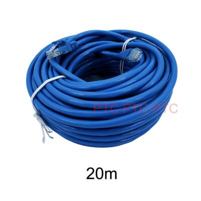 20m/ 65ft Cat6 UTP Ethernet Cable, Lan Data Patch lead, RJ45 Computer Network Cord, 23AWG 1000mbps-Blue, for PC, Laptop, PS3 PS4 XBOX modem Router