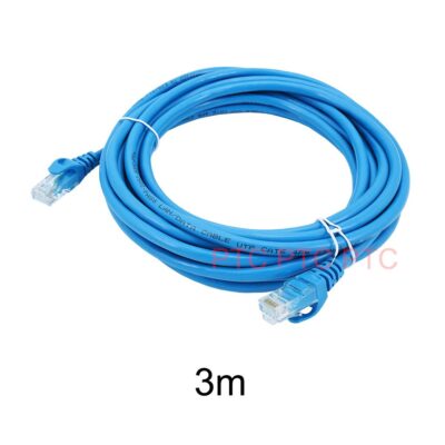 3m Cat6 RJ45 UTP Ethernet Network Cable, Lan Data Patch lead, 23AWG 1000Mbps-Blue, for Network switch, Server panel, Modem Router, PC Laptop