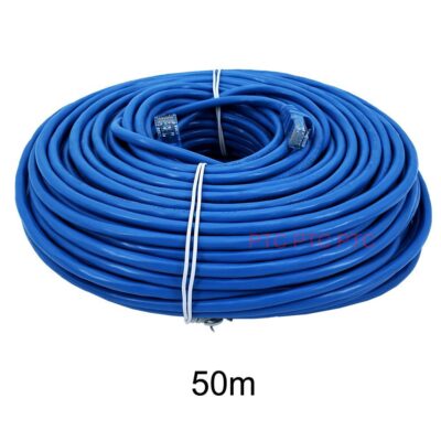 50m/ 164ft Cat6 UTP Ethernet Cable, Lan Data Patch lead, RJ45 Computer Network Cord, 23AWG 1000mbps-Blue, for PC, Laptop, PS3 PS4 XBOX modem Router