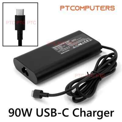 New 90W USB-C Type C Laptop Charger Power Adaptop for Lenovo Yoga Thinkpad MacBook Samsung Asus Acer Dell notebook, 20V 4.5A, 15V 3A, 9V 3A, 5V 3A