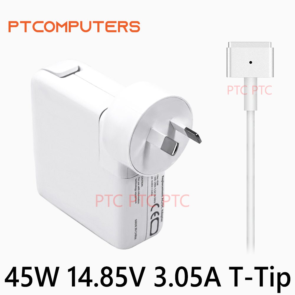 45W T-tip AC Power Charger for Apple MacBook A1466 A1465 A1435 A1436 after mid 2012 –