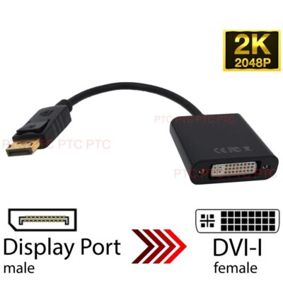 Display Port DisplayPort DP male  to DVI female Video Converter adapter for PC Laptop Monitor TV