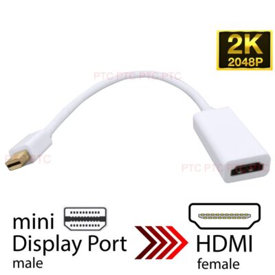 Mini Display Port DP Thunderbolt to HDMI Female adapter convertor cable for MacBook Pro Air Mac