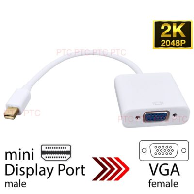 Mini Display Port/ mDP Thunderbolt to VGA Female adapter for MacBook Pro MacBook Air