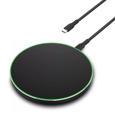 Wireless Phone Charger 15W Fast Wireless Charging Pad Compatible with iPhone 17/16/16 Plus/16 Pro Max /15/14/13/SE Series, Samsung Galaxy S25/S24/S23 Series, 2m USB C cable, Black