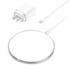 Wireless Charging Pad 15W, Fast Wireless Phone Charger, Compatible with iPhone 12/13/14/15/16, Inductive Charging Station for Samsung Galaxy S24/S23/S22/S21/Google Pixel,  20w Adaptor 2m USB C cable, White