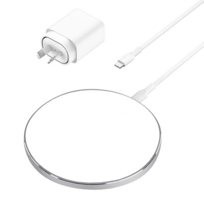 Wireless Phone Charger 15W Fast Wireless Charging Pad Compatible with iPhone 17/16/16 Plus/16 Pro Max /15/14/13/SE Series, Samsung Galaxy S25/S24/S23 Series, 20w Adaptor 0.5m USB C cable, White