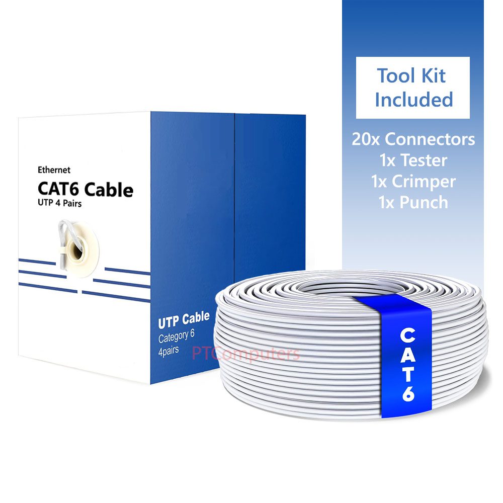 Cat6 100m 305m UTP RJ45 Ethernet Lan Network Cable Roll with Cable ...